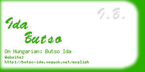 ida butso business card